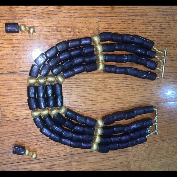 Handcrafted Necklace and Matching Earrings - Picture 2 of 5